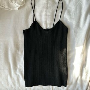Brandy Melville black ribbed tank top